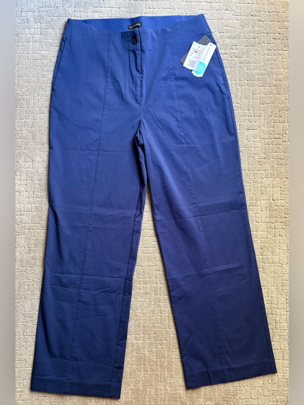 Violet & Roses Celine Pant In Blueprint Blue Women’s Wide Leg Trousers